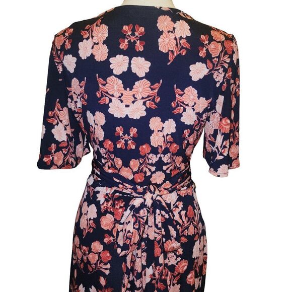 Julie Dillon Zaylee Faux Wrap Knit Dress in Floral, Size 4 - Picture 2 of 6